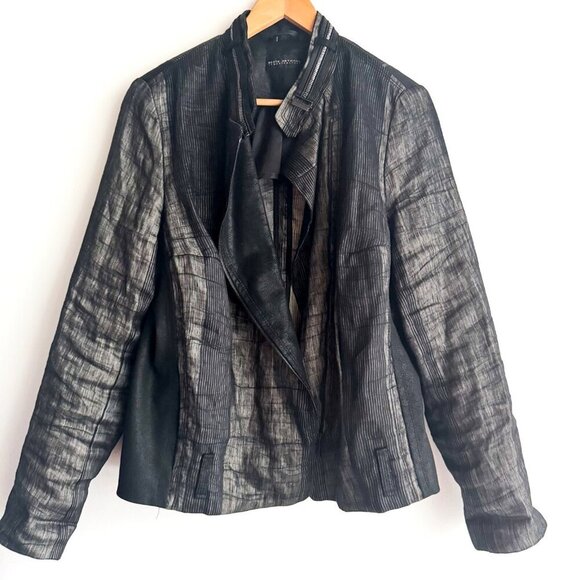 Beate Heymann Street Couture Linen Blend Jacket 14 - Picture 1 of 6